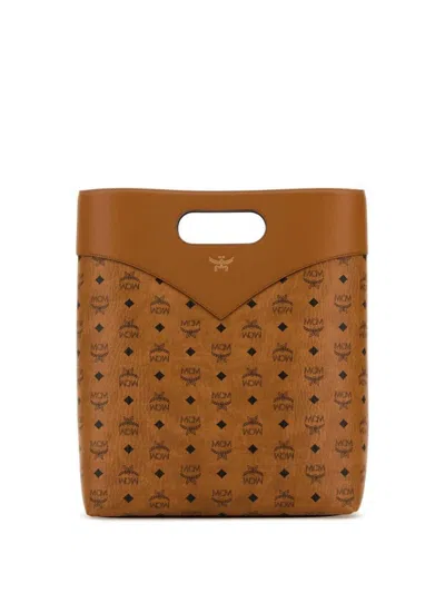 Mcm Diamond Vlm Tote Large Bags In Brown