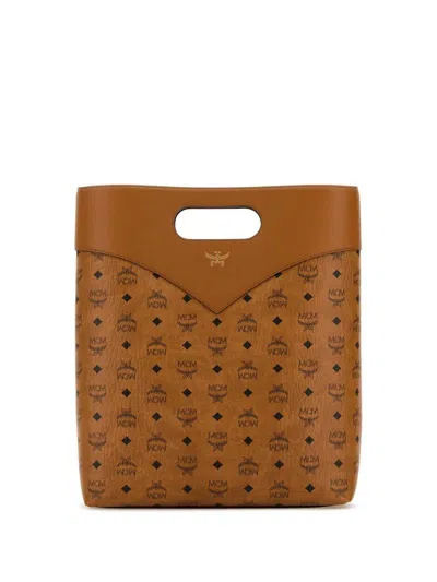 Mcm Diamond Vlm Tote Large Bags In Brown