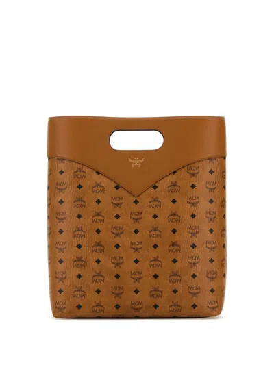 Mcm Diamond Vlm Tote Large Bags In Brown