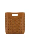 Mcm Diamond Detail Large Tote Bag In Brown