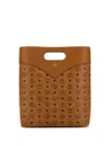 Mcm Diamond Detail Large Tote Bag In Brown