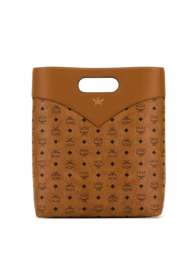 Mcm Diamond Vlm Tote Large In Brown