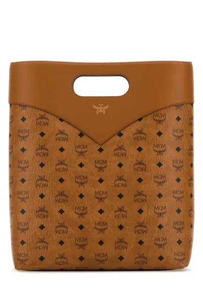 Mcm Diamond Vlm Tote Lrg Co In Brown