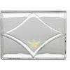 Mcm Diamond Leather Small Wallet In Silver