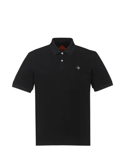 Mcm Diamond Patch Pique Polo In Black