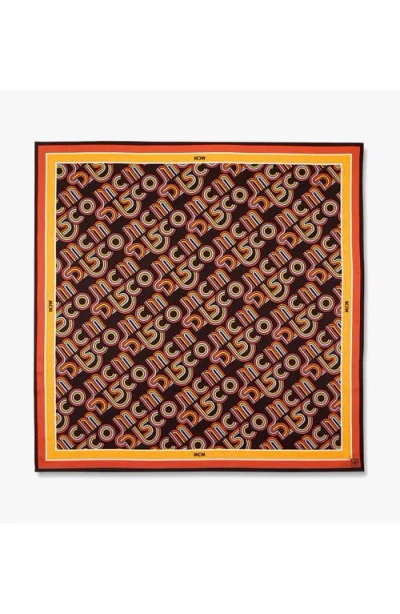 Mcm Disco Monogram Scarf In Cinnamon