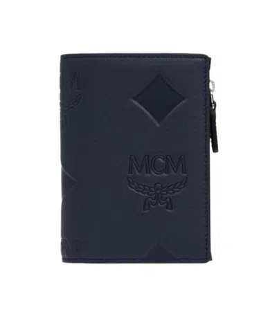 Mcm Double-fold Wallet In Black