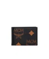 Mcm Double-fold Wallet In Black