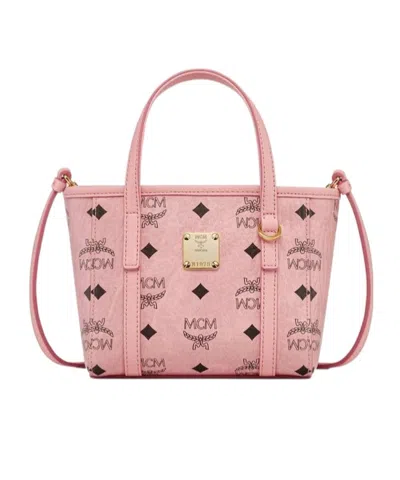 Mcm Double-handle Cross-body Bag In Pink