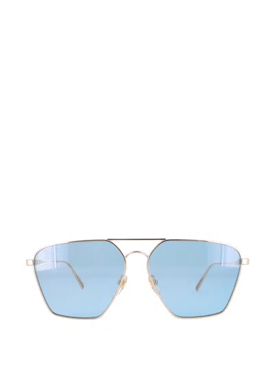 Mcm Double-bridge Geometric-frame Sunglasses In Blue