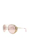Mcm Double-bridge Pilot-frame Sunglasses In Gold