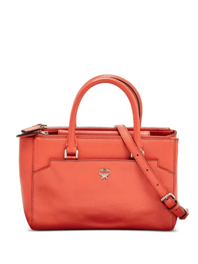 Pre-owned Mcm Elda Tote Bag In Orange