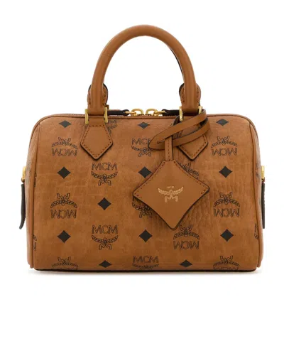 Mcm Ella Boston Bag In Brown