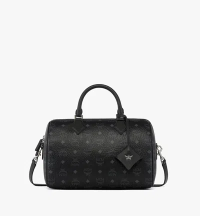 Mcm Ella Boston Bag In Maxi Monogram Leather In Pink
