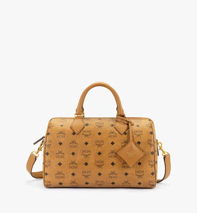 Mcm Brown Ella Boston Medium Duffle Bag