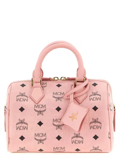 Mcm Ella Boston Handbag In Pink