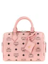 Mcm Structured Top Handle Handbag With Detachable Strap In Pink