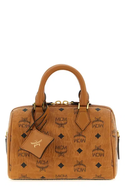 Mcm 'ella Boston' Small Handbag In Brown