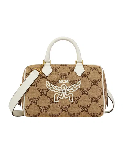 Mcm Ella Boston Small Shoulder Bag In Brown