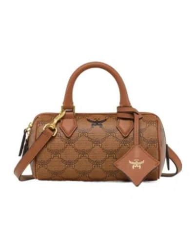 Mcm Ella Lauretos Boston Mini Bag In Brown