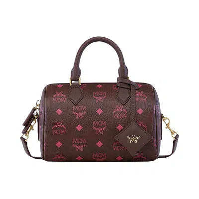 Pre-owned Mcm Ella Vi Boston Hybrid Small Bag 'cinnamon' | Brown | Men's Size Onesize