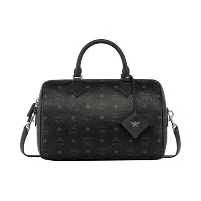 Pre-owned Mcm Ella Vi Medium Boston Bag 'black' | Men's Size Onesize