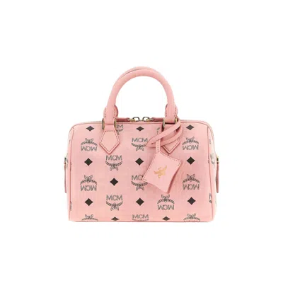 Pre-owned Mcm Ella Vi Small Boston Bag 'soft Pink' | Men's Size Onesize