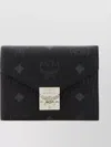 Mcm Embossed Canvas Wallet Metal Hardware