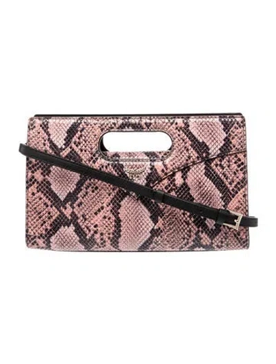 Pre-owned Mcm Embossed Leather Top Handle Bag In Multi