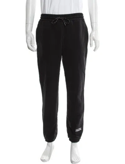 Pre-owned Mcm Embroidered Accent Lounge Bottoms In Black