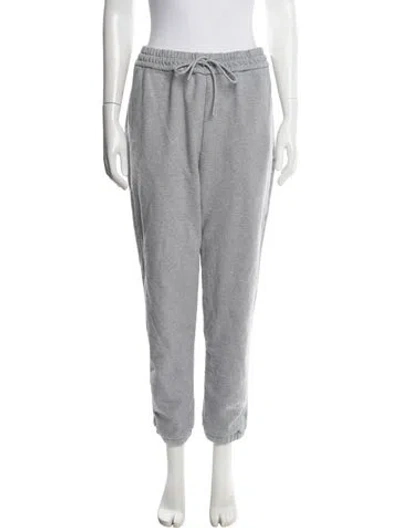 Pre-owned Mcm Embroidered Accent Sweatpants In Gray