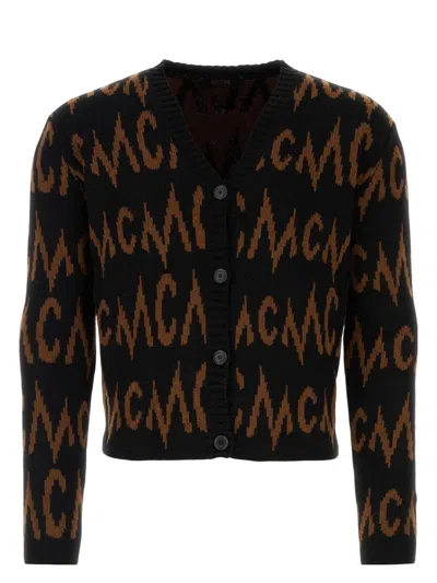 MCM EMBROIDERED CASHMERE BLEND CARDIGAN