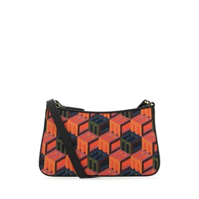 Mcm Embroidered Fabric Rockstar Crossbody Bag