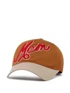 Mcm Logo Embroidery Cap In Cotton Twill In Brown