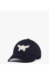 Mcm Essential Logo Cap In Cotton Twill In Dark Navy