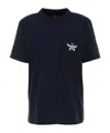 Mcm Essential Logo Embroidered Crewneck T-shirt In Black