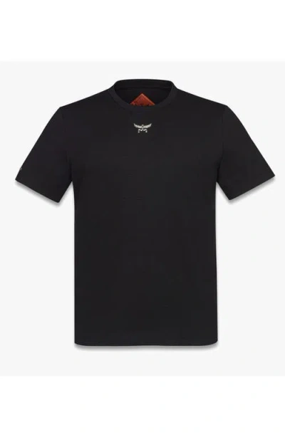 Mcm Essential Logo Print T-shirt In Black