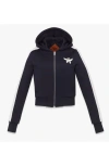Mcm Essential Logo Terry Zip Hoodie In Navy