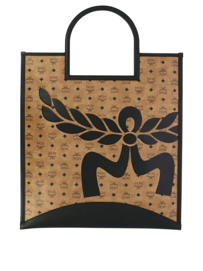 Mcm Extra Large Aren Visetos Printed Tote Bag In Brown