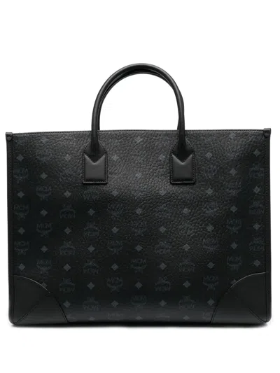 Mcm Extra-large Munich Tote Bag In Black