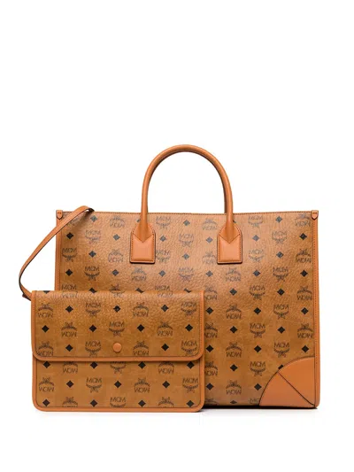 Mcm Extra-large München Tote Bag In Brown