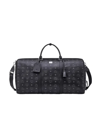 Mcm Extra Large Ottomar Weekender Duffle Bag In Black