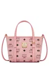 Mcm Mini Toni Visetos Coated Canvas Top Handle Shopper Bag In Pink