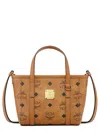 Mcm Toni Visetos Leather Shopper Shoulder Bag In Sand