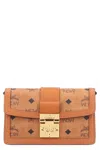 Mcm Faux Leather Wallet On Chain In Brown