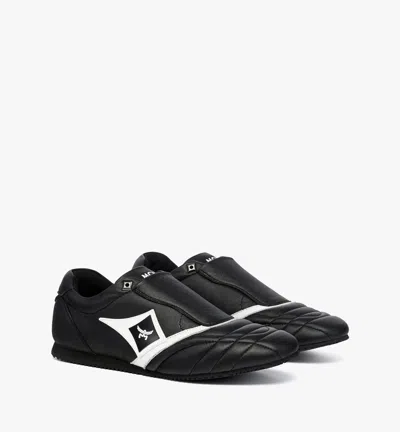 Mcm Federlite Lo Slip-on Sneakers In Quilted Leather In Black
