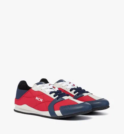 Mcm Federlite Sneakers In Ripstop Nylon In Animal Print