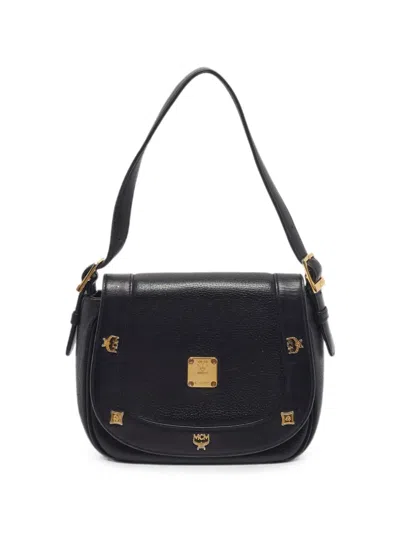 Pre-owned Mcm Flap Shoulder Bag In Black