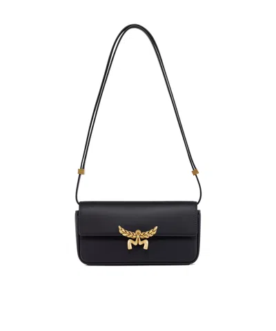 Mcm Flip Shoulder Bag In Black