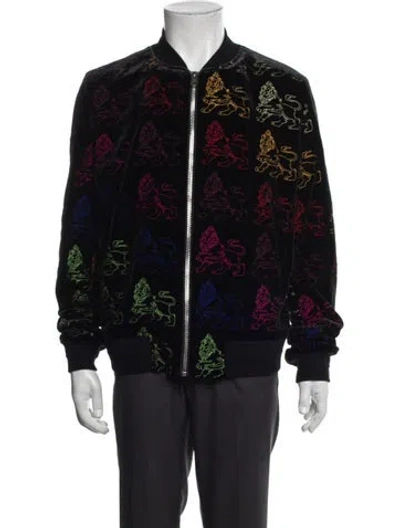 Pre-owned Mcm Floral Print Bomber Jacket In Multi